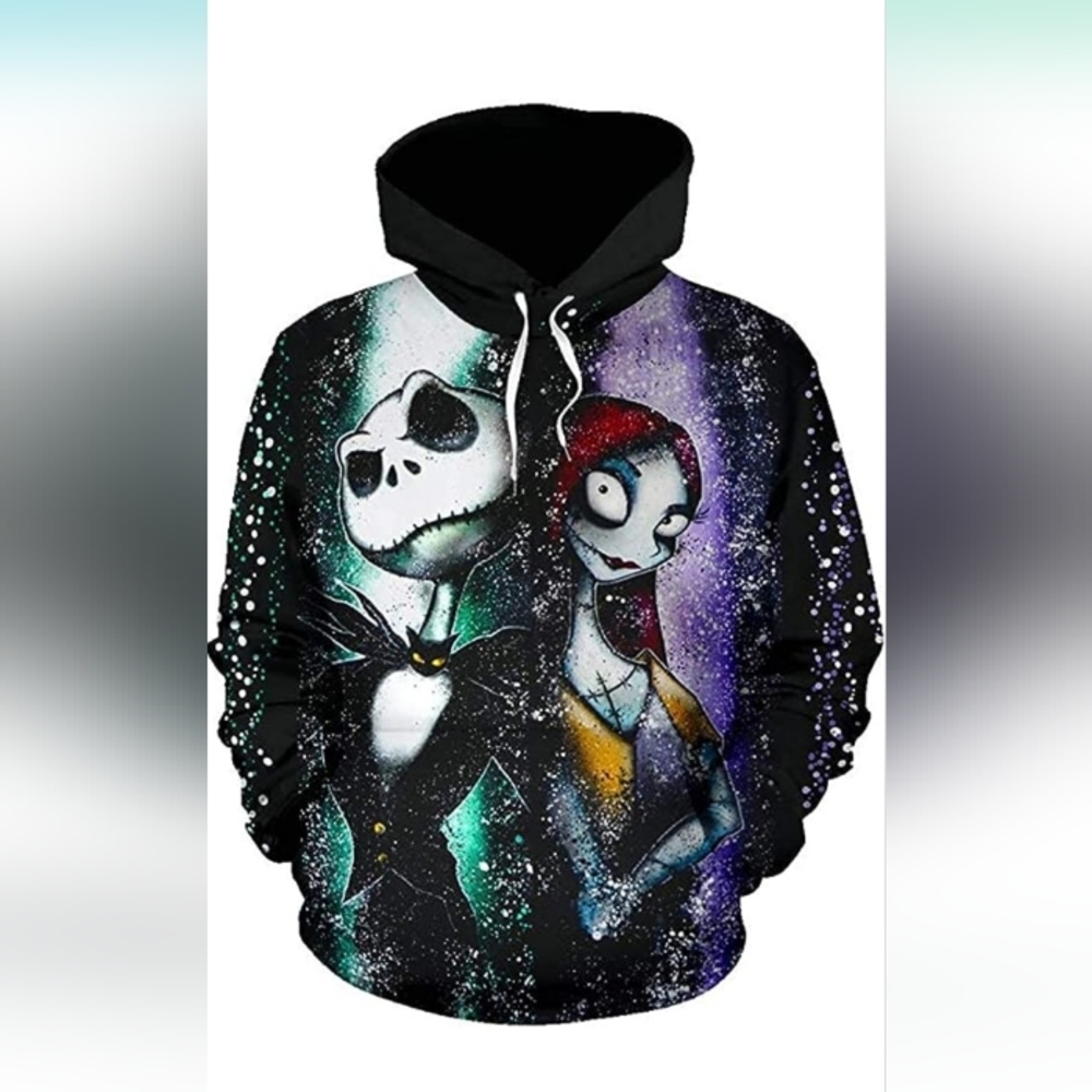 Nightmare Before Christmas Jack Sally Hoodie NWT 3XL